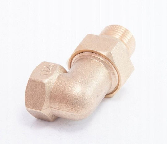 Diamond Γωνία Съединител за тръби Месинг 3/4" Мъж/жена