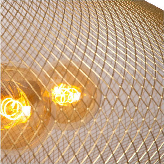 Lucide Lightning Mesh Hängelampe Gold 85x85cm.