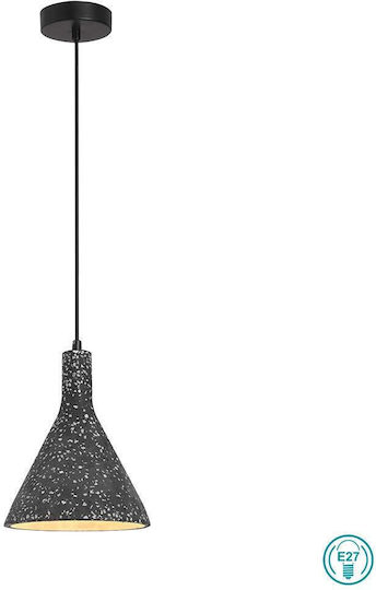Viokef Pendant Light Black Rail with Socket E27 17x200x20cm