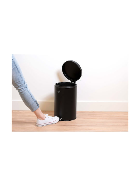 Dirt Devil Coș de Gunoi Plastic cu Pedală Negru 12l