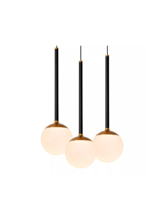 Lucide Lightning Calina Κρεμαστό Φωτιστικό Μαύρο LED με Θερμό Λευκό Φως 42x42εκ.