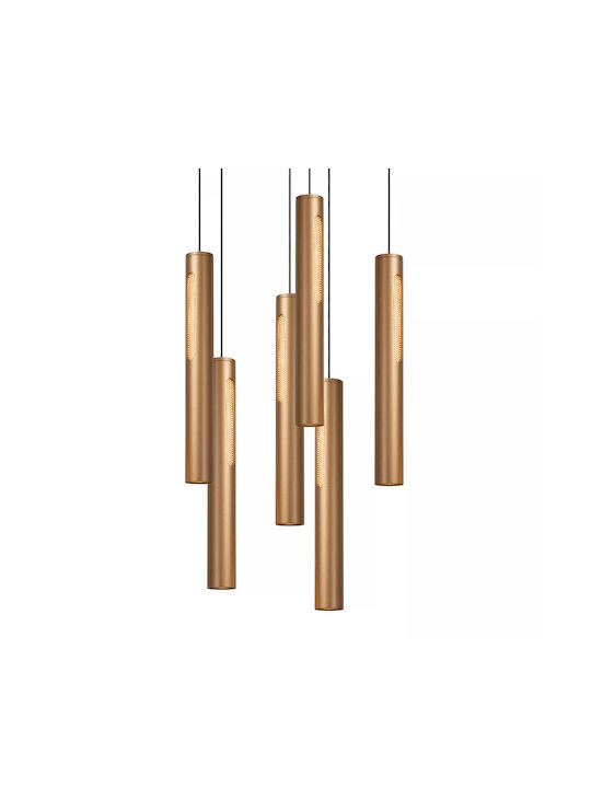Lucide Lightning Griffith Κρεμαστό Φωτιστικό Μπρούτζινο LED με Ρυθμιζόμενο Λευκό Φως 38x38εκ.
