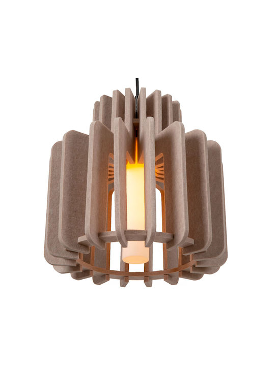 Lucide Lightning Rollo Κρεμαστό Φωτιστικό Καφέ με Ντουί E27 40x40x150εκ.