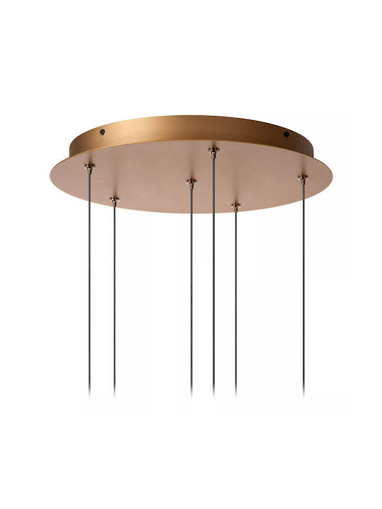 Lucide Lightning Griffith Κρεμαστό Φωτιστικό Μπρούτζινο LED με Ρυθμιζόμενο Λευκό Φως 38x38εκ.