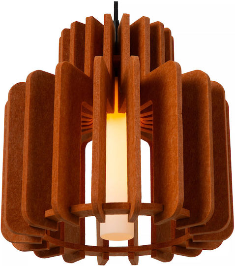 Lucide Lightning Rollo Pendant Light Orange with Socket E27 40x40x150cm