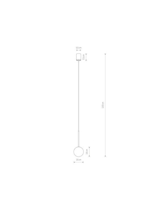 Nowodvorski Karo I Pendant Light Multicolour Ball with Socket G9 16x135cm
