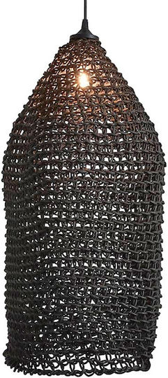 Zaros Pendant Light Black Grid with Socket E27 20x20x50cm
