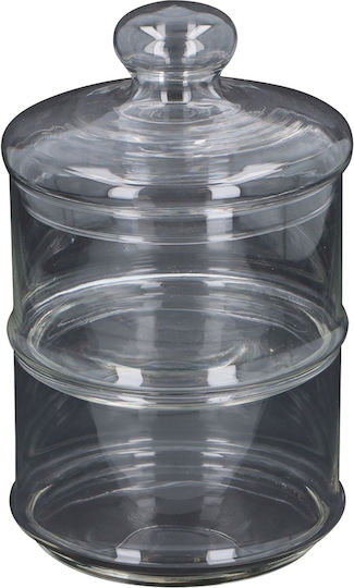 Alpina Appliances General Use Glass Jar with Lid Transparent 16x16x28cm