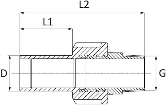 Pe Nippel Elektrofusionskupplung 40x1 1/4 Gz Pe100 Sdr11 Ef