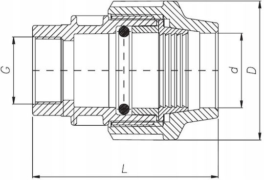 Pe Mufa Conexiune Filetată 32x1 Apă