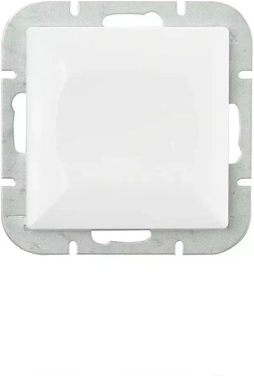 Abex Recessed Wall Switch Lighting One-Way without Frame White
