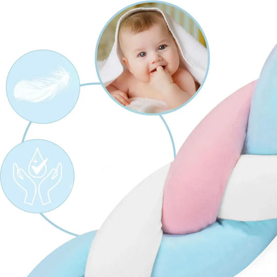 Crib Bumpers Braided Inside Blue-pink