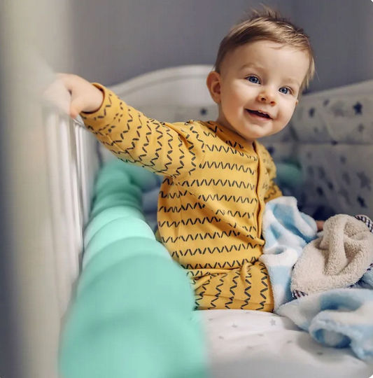 Bettumrandungen Geflochten Innerhalb Mint Green