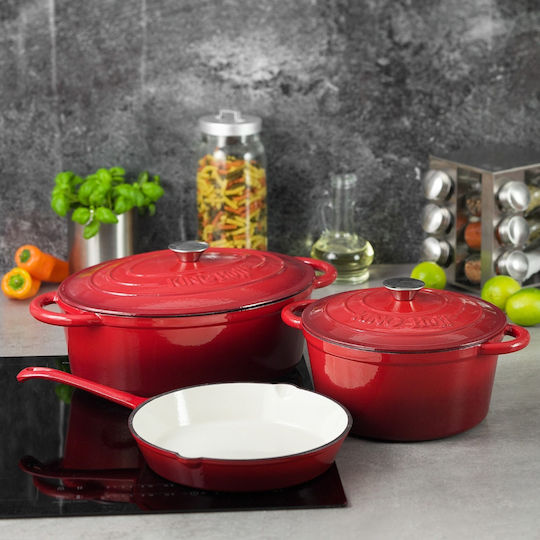KING Hoff Deep Pot made of Cast Iron 4lt / 24cm