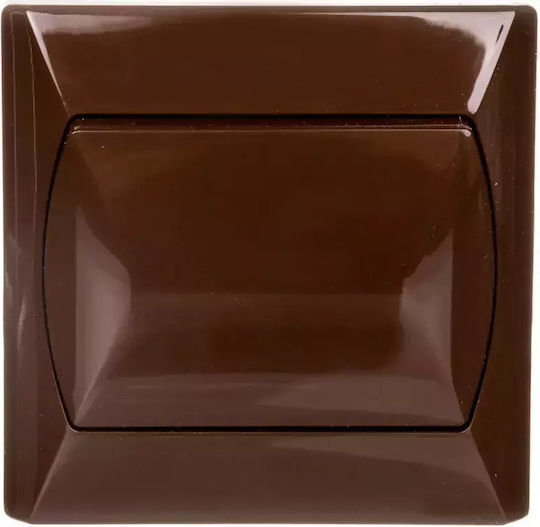 Ospel Akcent Recessed Wall Switch Lighting One-Way with Frame Brown