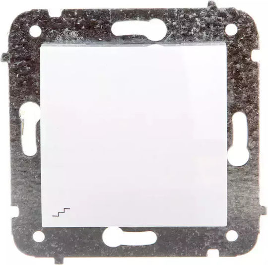 Elektro Plast Recessed Wall Switch Lighting without Frame White