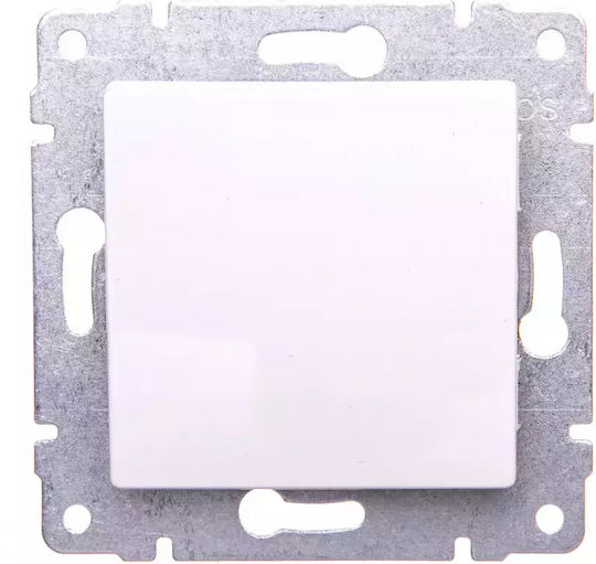 KOS Recessed Wall Switch Lighting One-Way without Frame White