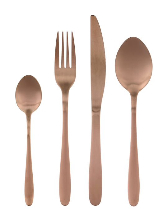 Bakaji Set de Tacâmuri Inoxidabil Cupru 16buc