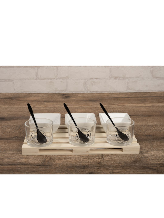 Alpina Appliances Glass Dessert Tower Stand 3 Slots with Base Transparent P15xL30xH2cm 10 Pieces