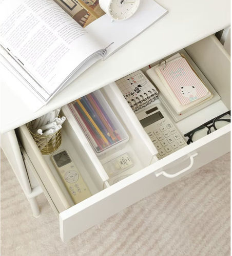 Drawer Organizer for Underwear / Socks in White Color 56x6x1.5cm 4pcs