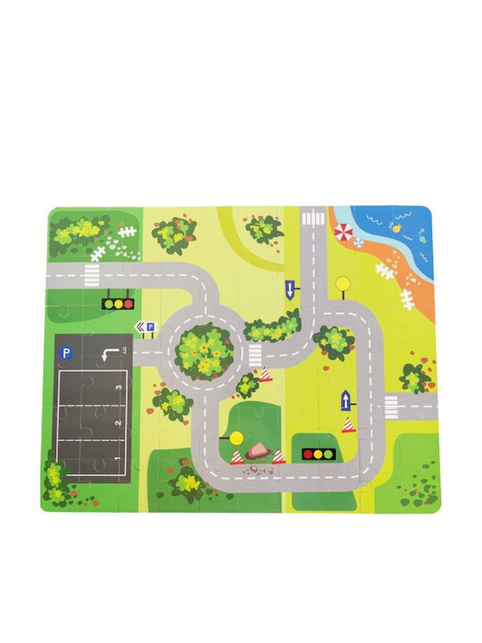 Educational Blocks Carpet Puzzle Type Made Wood 196 Pieces