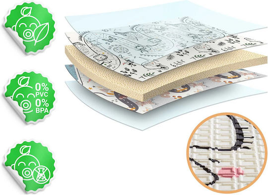 First Steps Folding Mat Dual-Sided Foam Idealstore Size 200 X 180 X 1 Heat Resistant Anti-Slip System Warm Prints Easy to Maintain