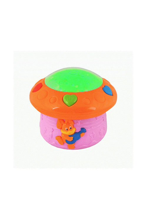 Idealstore Proiector de Lumină de Noapte Baby Dreams Dimensiuni 16,5 X 15cm Funcție de Detectare a Vocii Control al Volumului Include 12 Melodii Stimulează Dezvoltarea Abilităților Îmbunătățește Calitatea Somnului