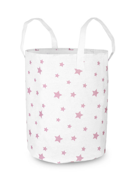 Kinder Wäschekorb aus Stoff Weiß 60x35cm 1Stück