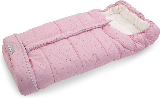 Universal Sac de picioare pentru cărucior Impermeabil Roz 96x45εκ.