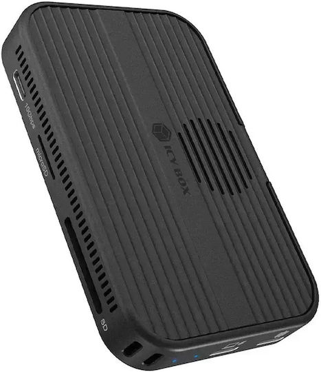 Icy Box USB-C Docking Station με SSD Enclosure Μαύρο (IB-DK4071M-CU31)