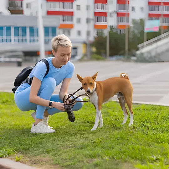 Suport cu Saci pentru Excremente de Câine Neagră