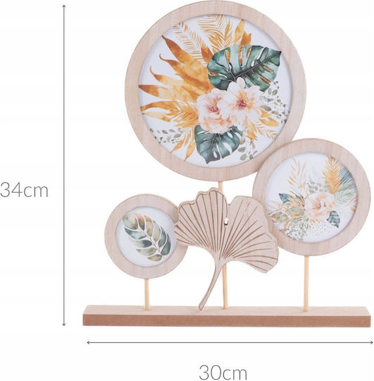 Round Photo Frame 3 Pictures Ø 7.5 Cm Ø 10.5 Cm Ø 17 Cm