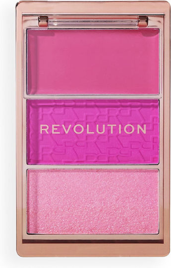 Revolution Beauty Blush Icon Paletă cu Fard Obraz Hot Pink Flag 9.8gr
