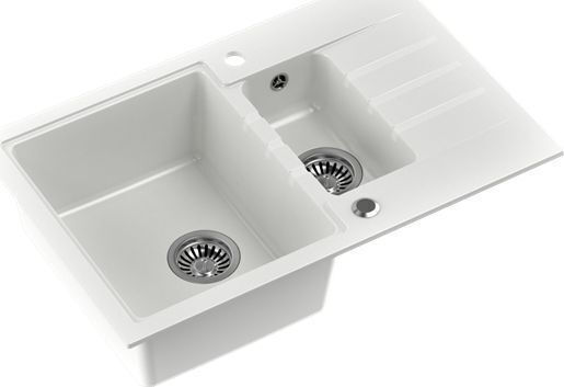 Steiner Ένθετος από Συνθετικό Γρανίτη Μ78xΠ50cm Λευκός