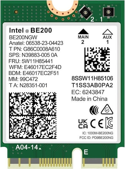 Intel Wi-fi Wireless Card Wi‑Fi 7 (5800Mbps) PCI Card