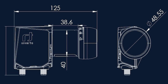 Inverto Premium Twin Universal 40mm PLL LNB 2 Ausgänge 0.2dB