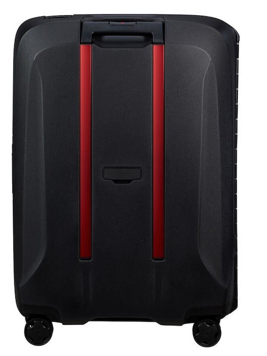 Samsonite Essens Spinner Mittlerer Hartschalenkoffer Charcoal/Rot mit 4 Rädern Höhe 69cm