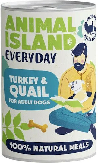 Animal Island Wet Food Dogs in Cans with Turkey Grain-Free & Gluten-Free 400gr