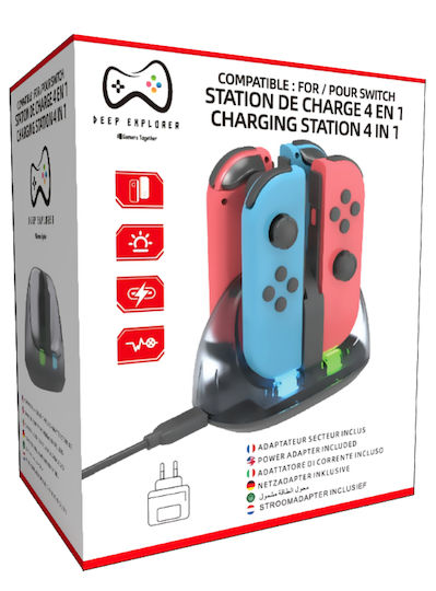 Deep Explorer 4 In 1 Charging Station Nintendo Switch