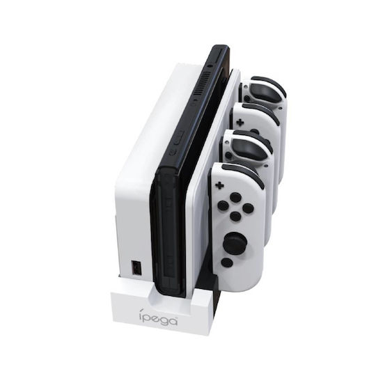 iPega PG-9186 Βάση για 4 χειριστήρια Switch Λευκή
