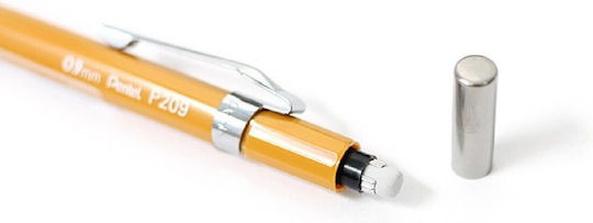 Pentel P209 Mechanical Pencil for Drawing Metallic 1pcs Orange