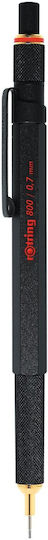 Rotring 800 Mechanical Pencil for Drawing Metallic 1pcs Black