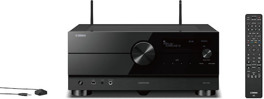 Yamaha RX-A4A Heimkino-Radioverstärker 4K/8K 7.2 Kanäle 110W/8Ω mit HDR und Dolby Atmos Schwarz