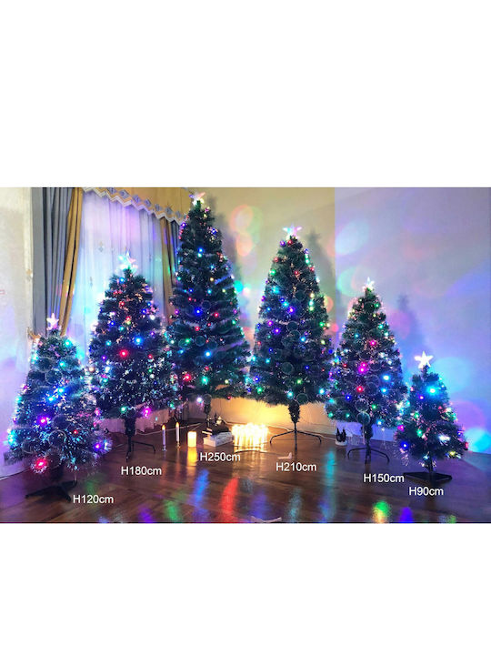 Weihnachtsbaum 210cm mit 240 Zweige und mit LED-Beleuchtung
