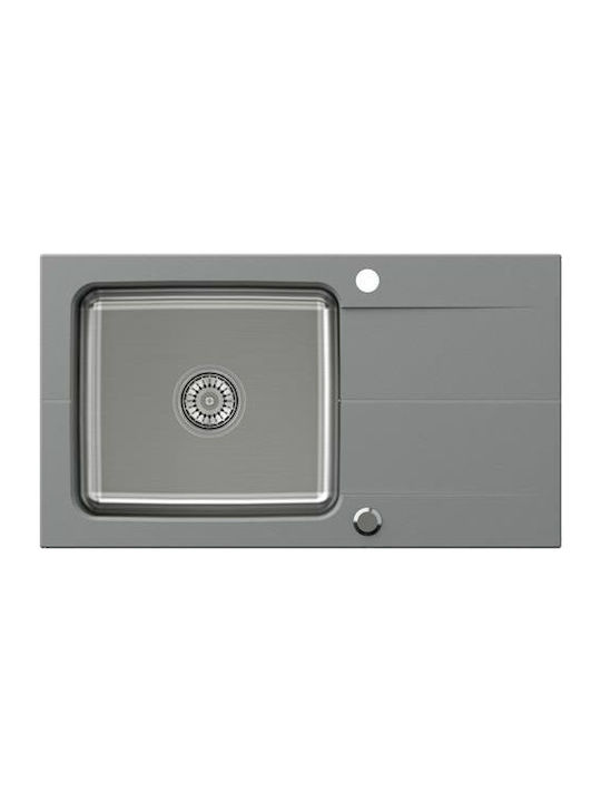 Steiner Ένθετος Νεροχύτης Inox με Μπαταρία Μ78xΠ44cm Γκρι