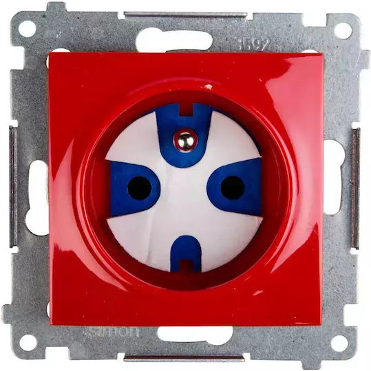 Priză simplă Kontakt-Simon Data U 16A IP20 Power Key roșu DGD1.01/22
