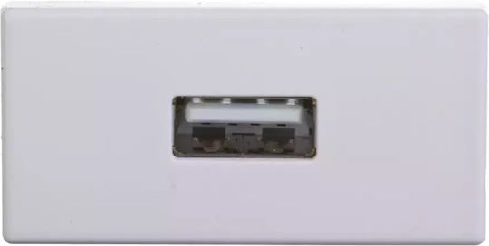 Kontakt-Simon Walled Power Socket with 1 USB Port White