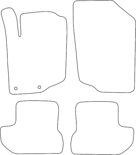 Set Velour Mats Matching Peugeot 207 Cc 2007-2012 Black Edging