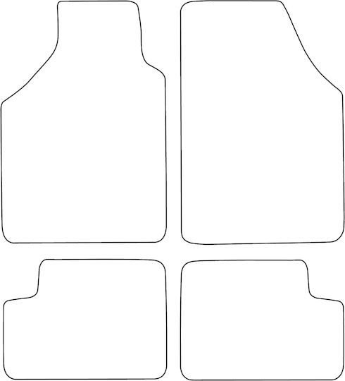 Set Covorașe Velur Potrivite Pentru Opel Agila I A 2000-2007 Margine Neagră