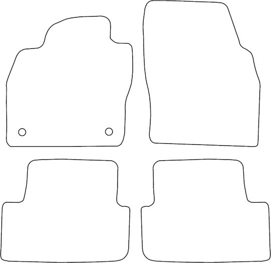 Set Velour Mats Matching Seat Arona 2017 Red Edging